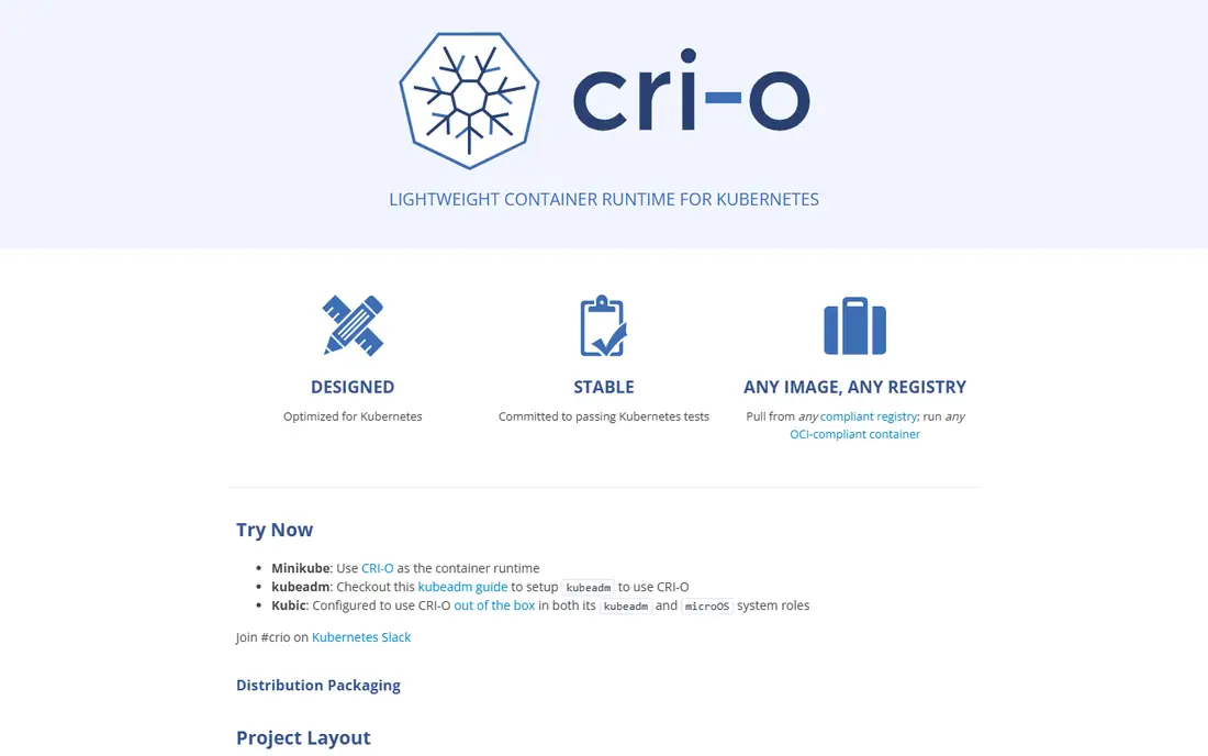 CRI-O homepage
