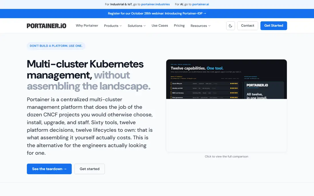Portainer homepage
