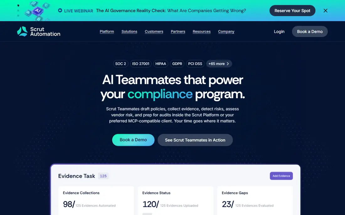 Scrut Automation homepage