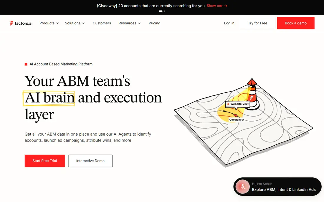 Factors.ai homepage