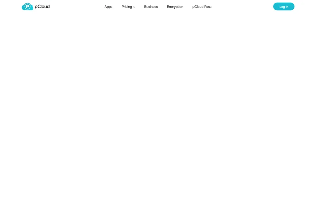 pCloud homepage