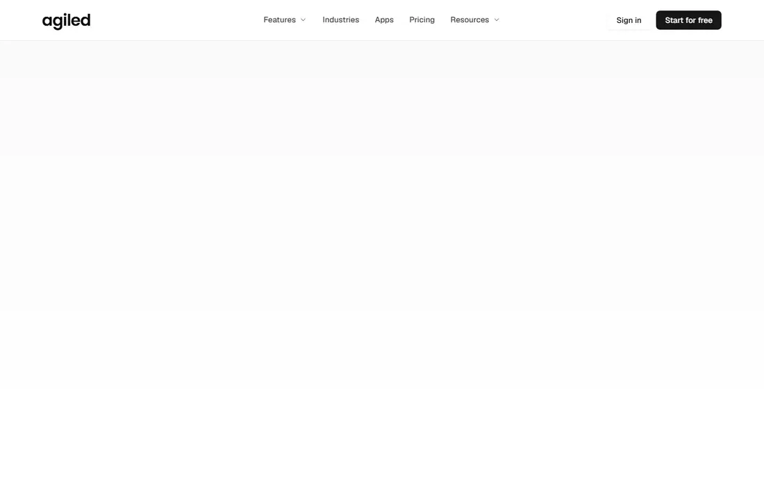Agiled homepage