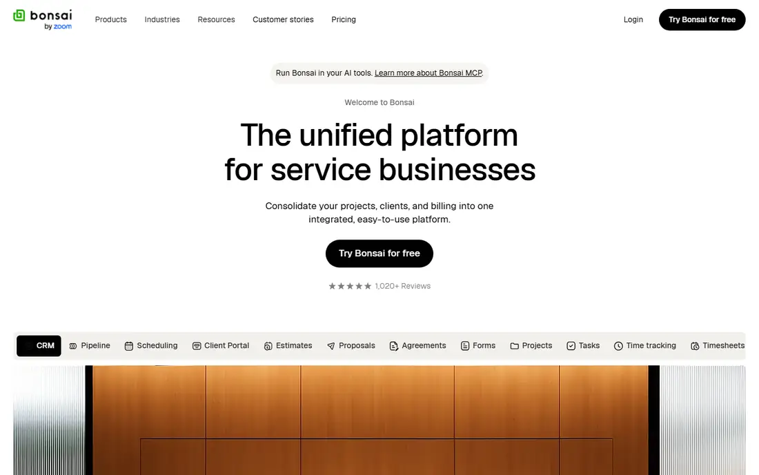 Bonsai homepage