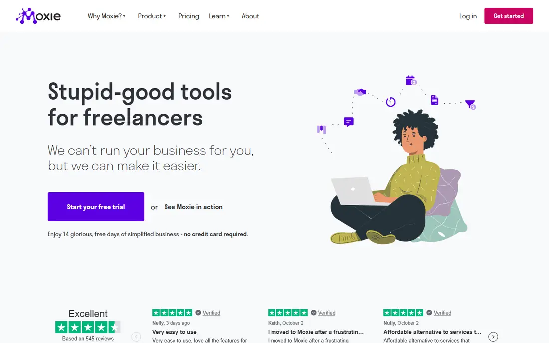 Moxie homepage