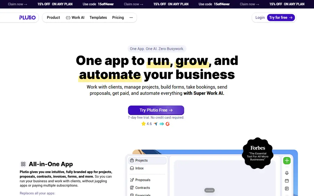 Plutio homepage