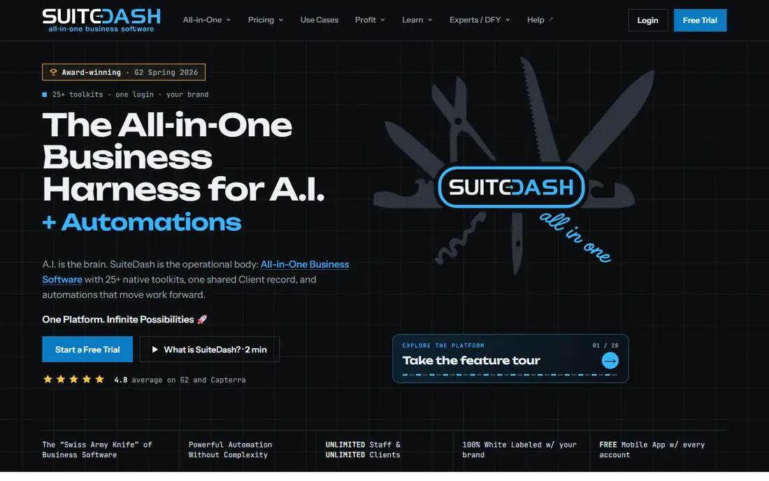 SuiteDash homepage