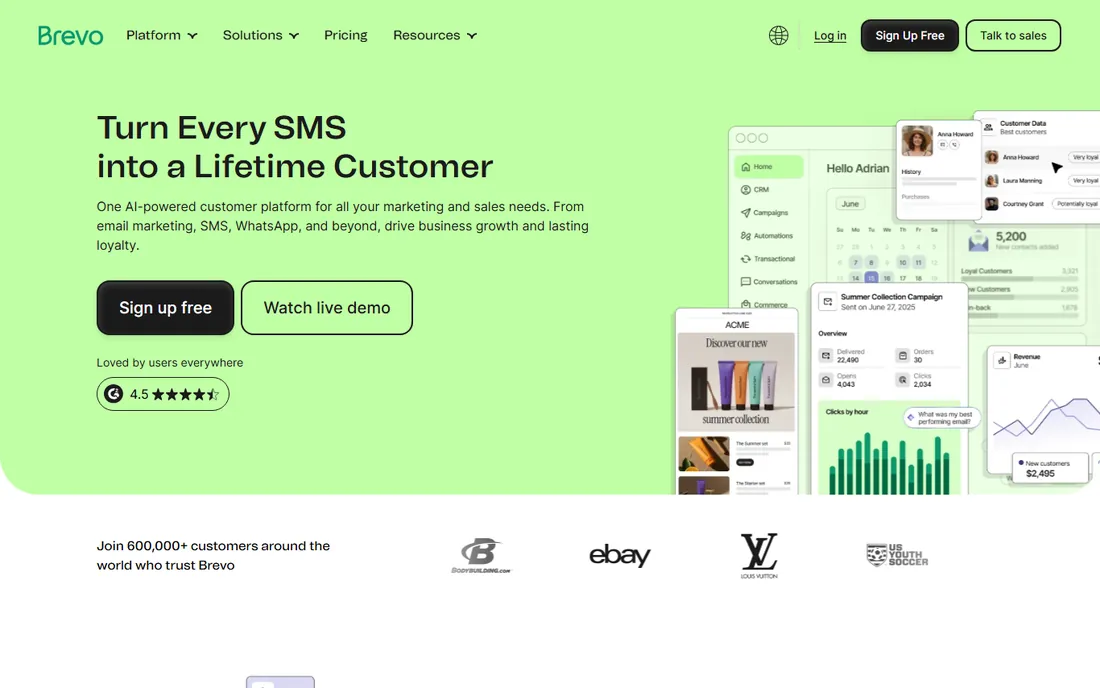 Brevo homepage