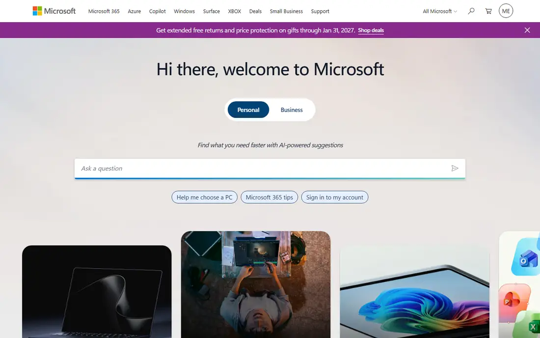 Windows 365 homepage