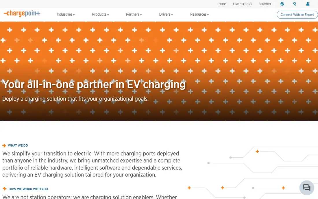 ChargePoint homepage