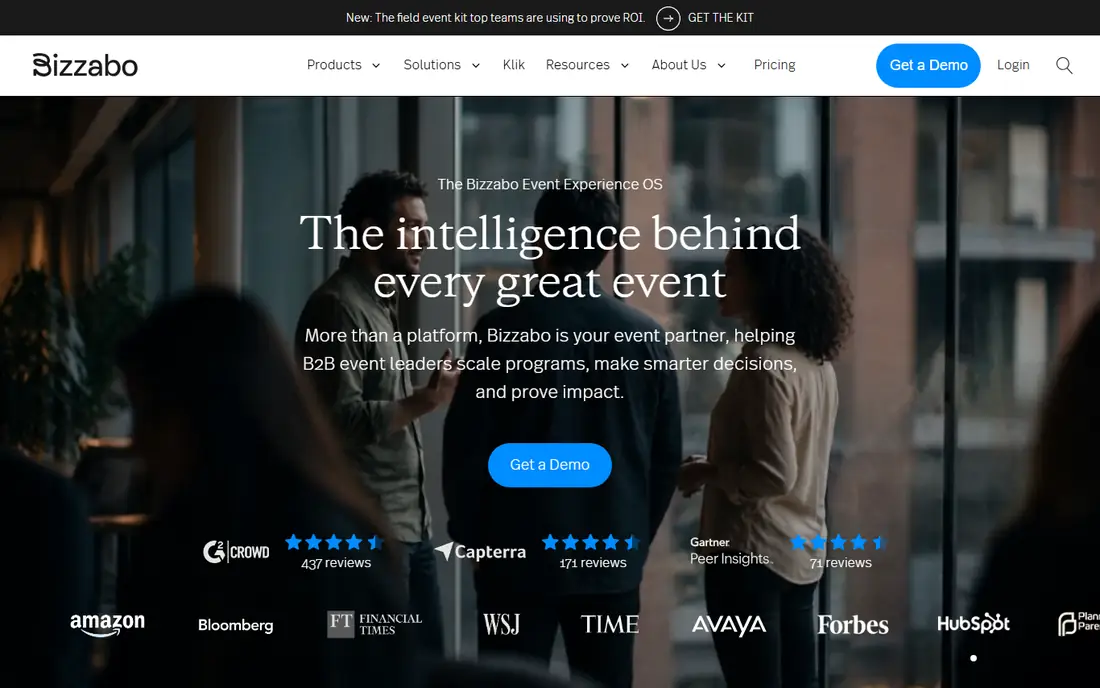 Bizzabo homepage