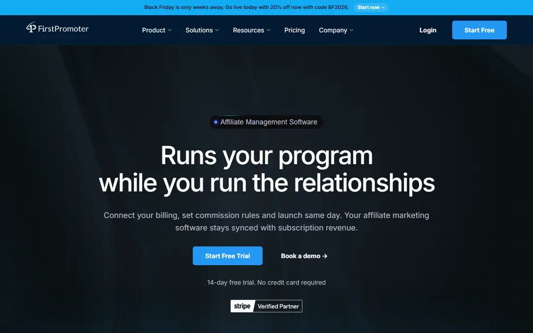 FirstPromoter homepage