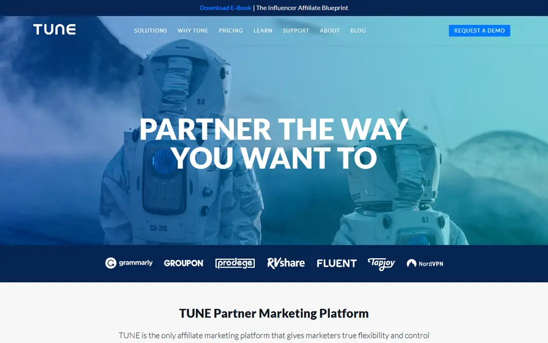 TUNE homepage