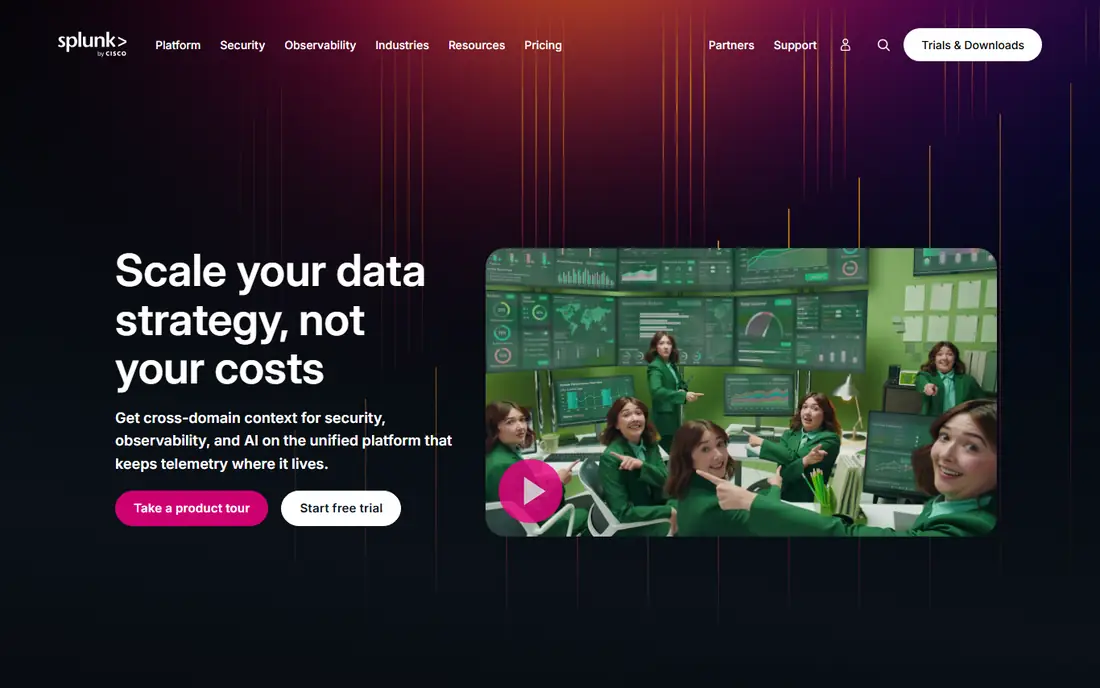 Splunk Enterprise Security homepage