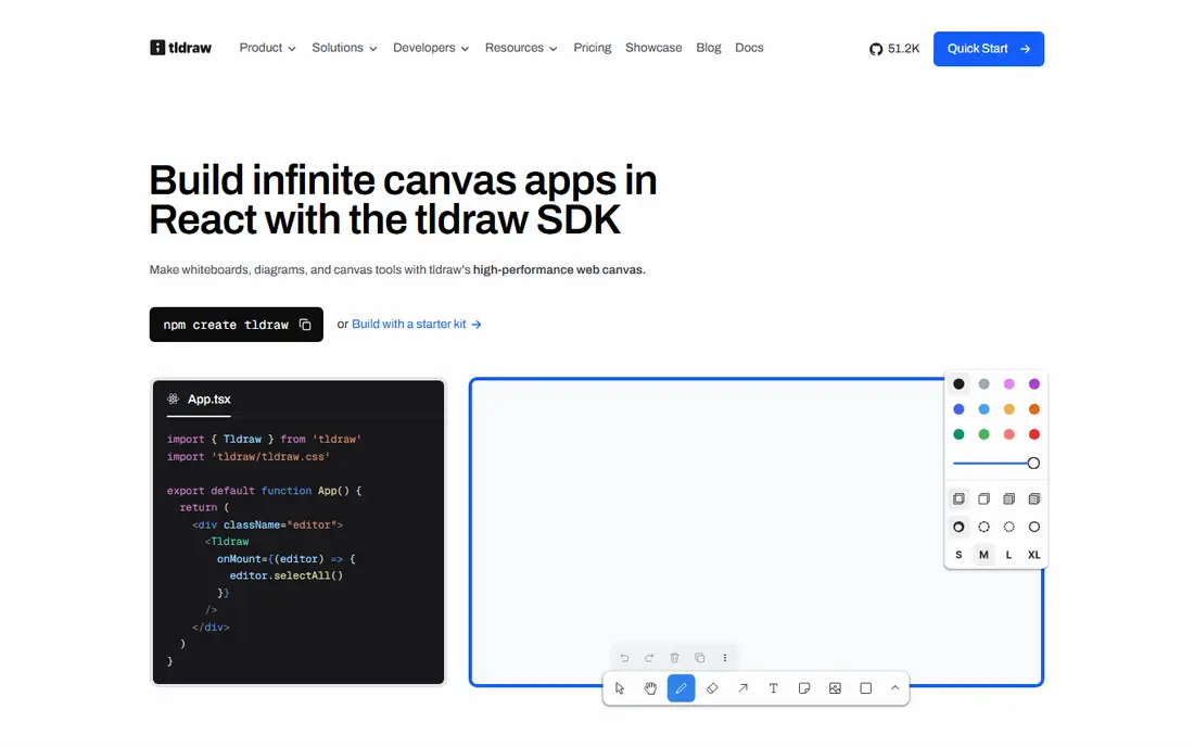 tldraw homepage