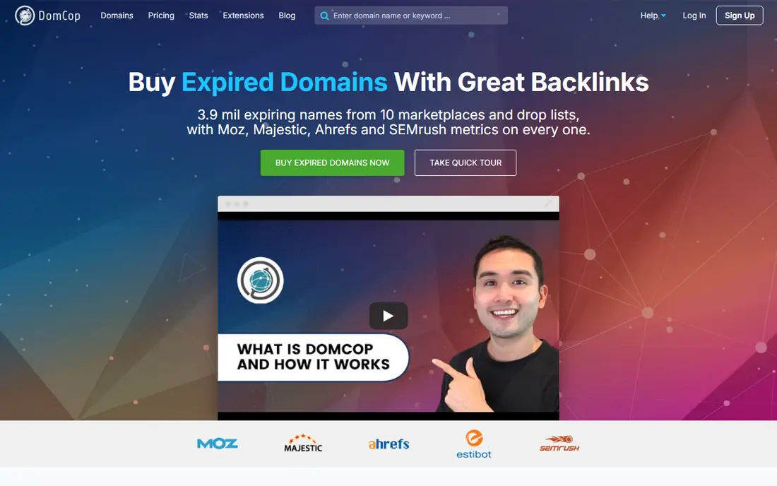 DomCop homepage