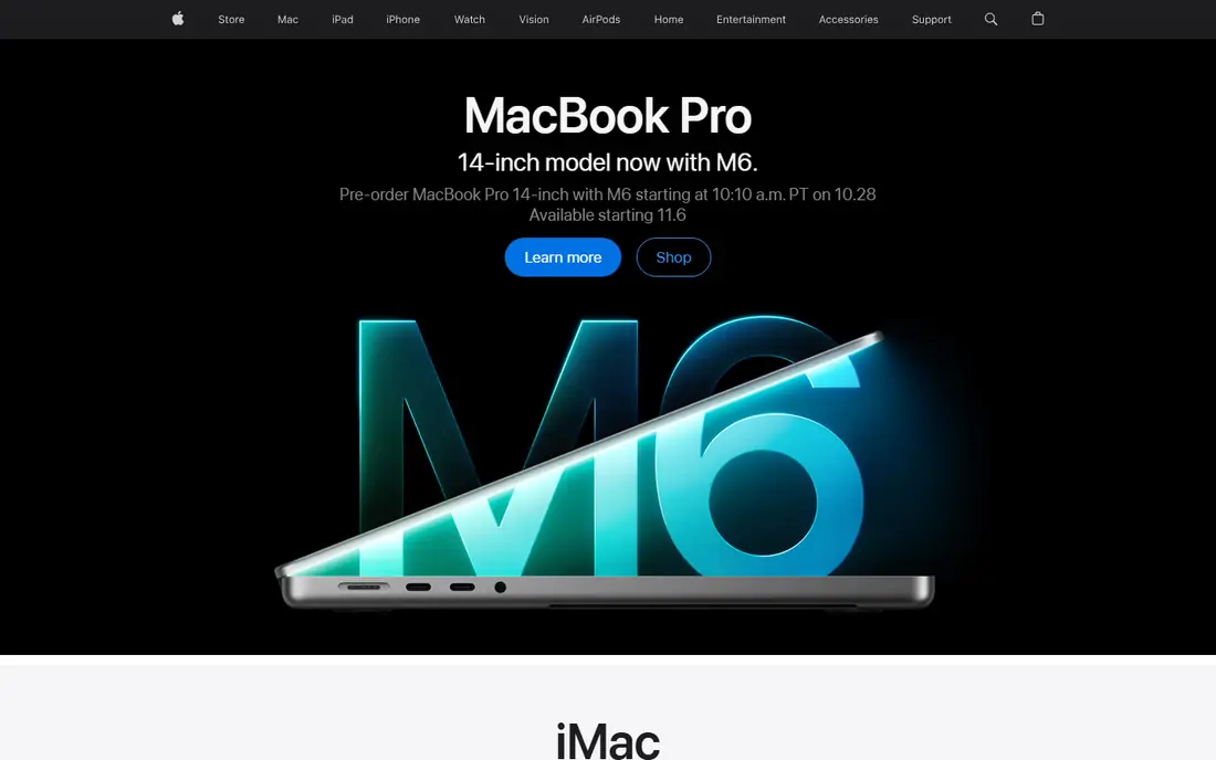 Apple Calendar homepage