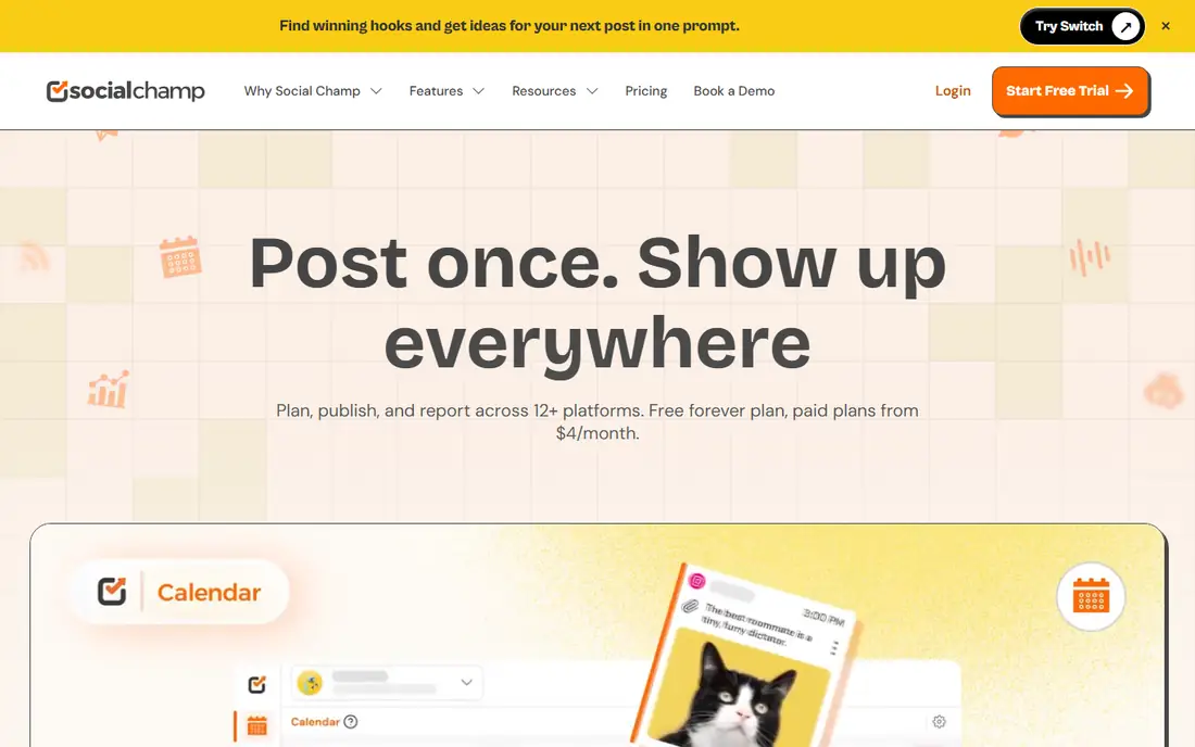 Social Champ homepage
