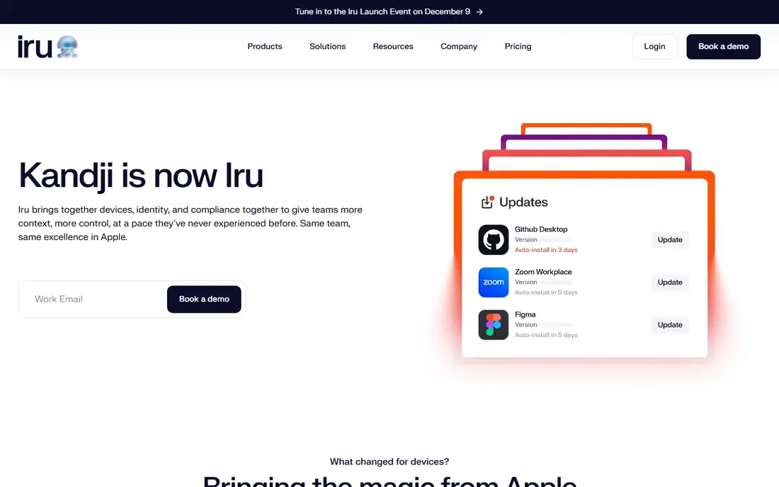 Kandji (now Iru) homepage