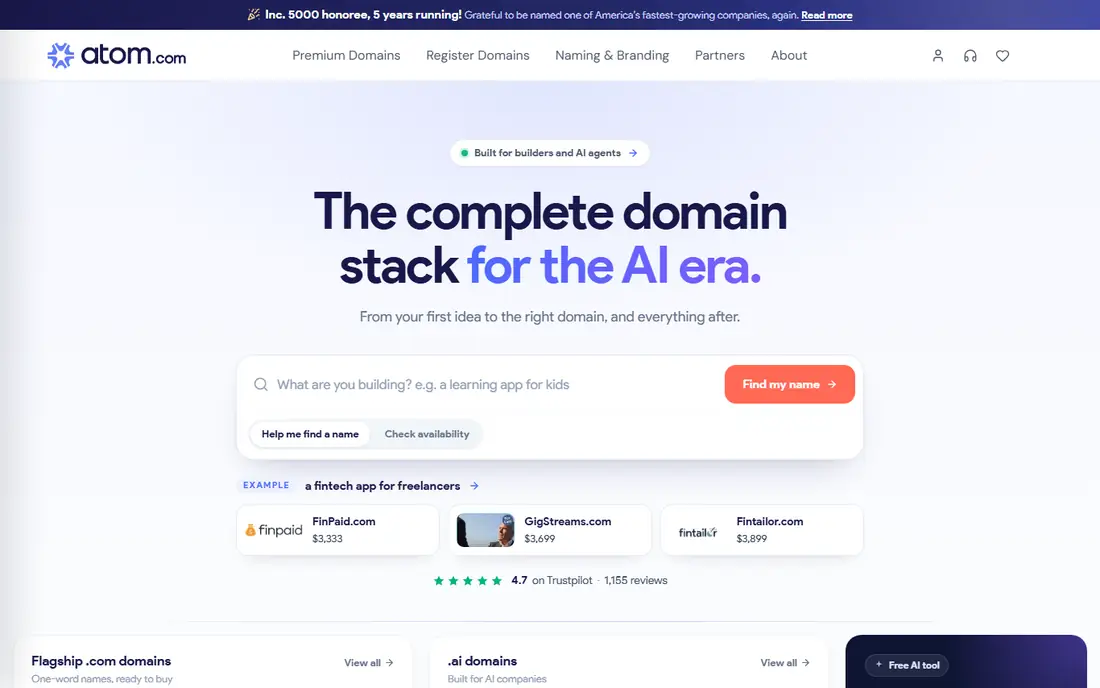 Atom homepage