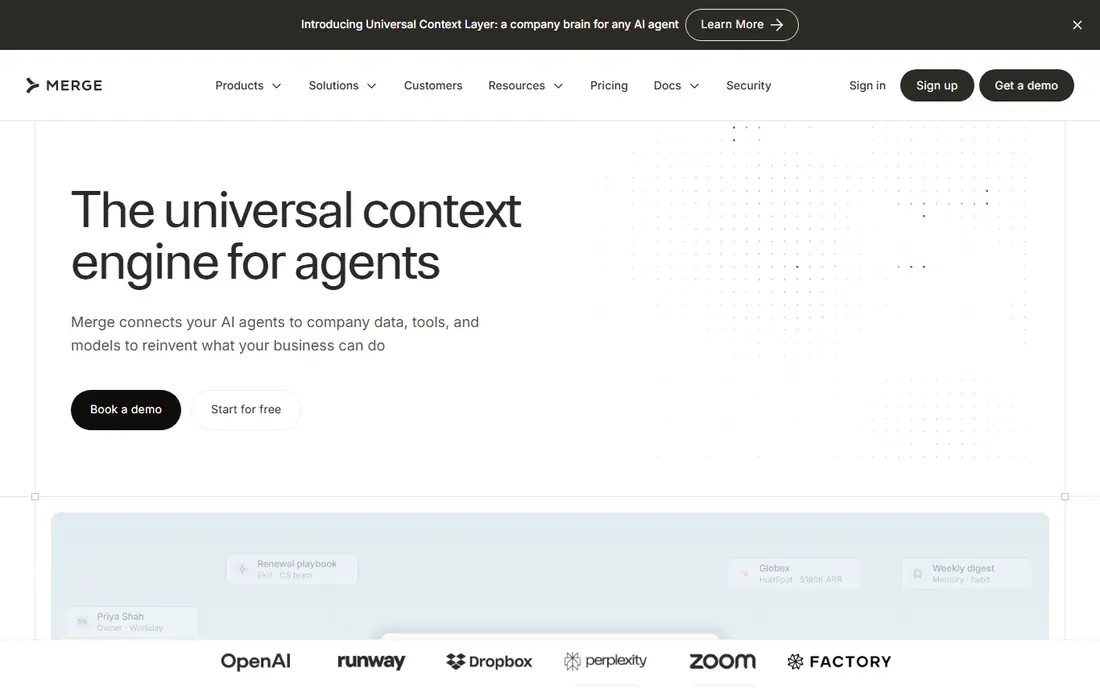 Merge homepage