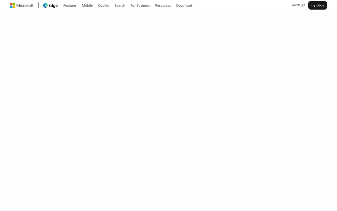 Microsoft Edge homepage