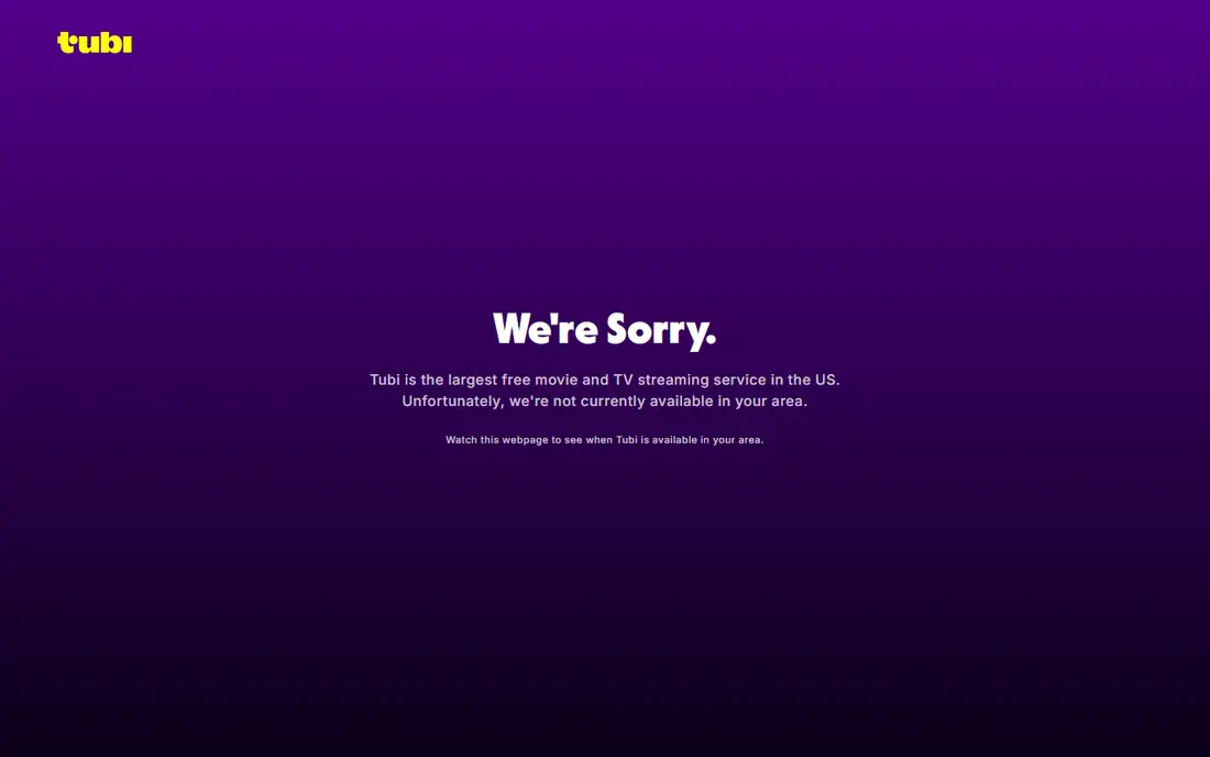 Tubi homepage