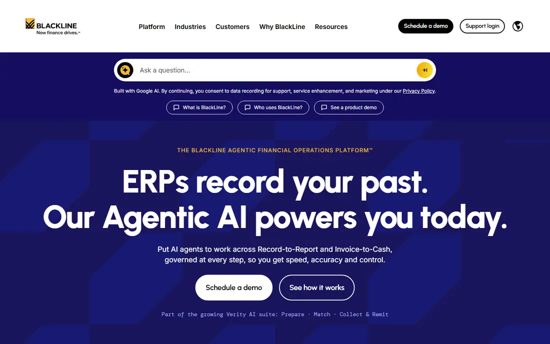 BlackLine homepage
