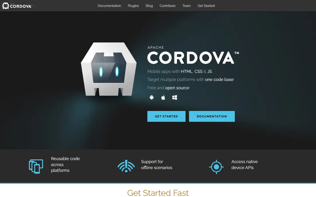 Apache Cordova homepage