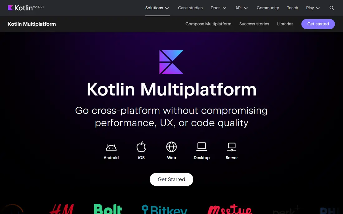 Kotlin Multiplatform homepage