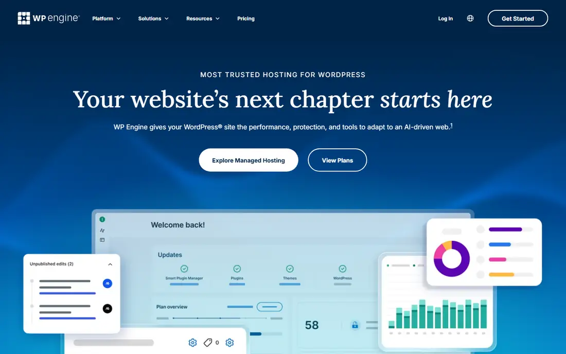 WP Engine homepage