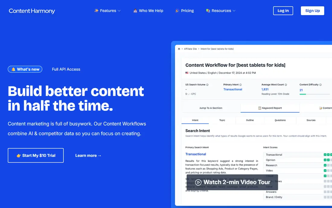 Content Harmony homepage