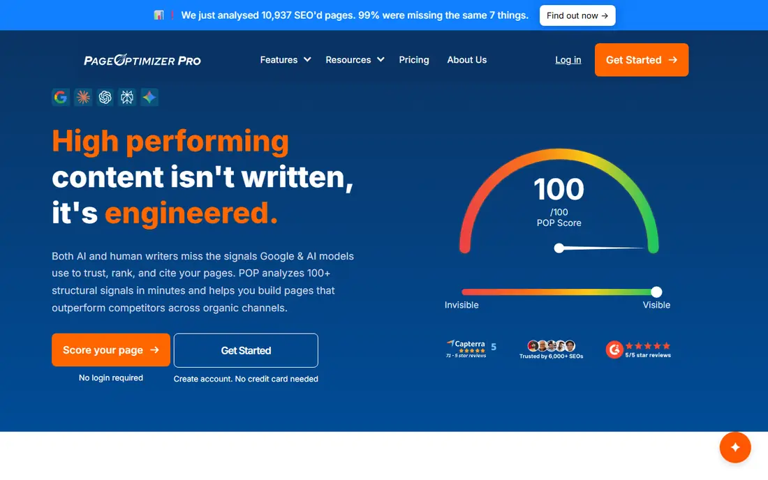 PageOptimizer Pro homepage