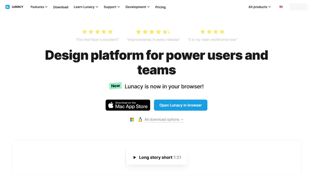 Lunacy homepage
