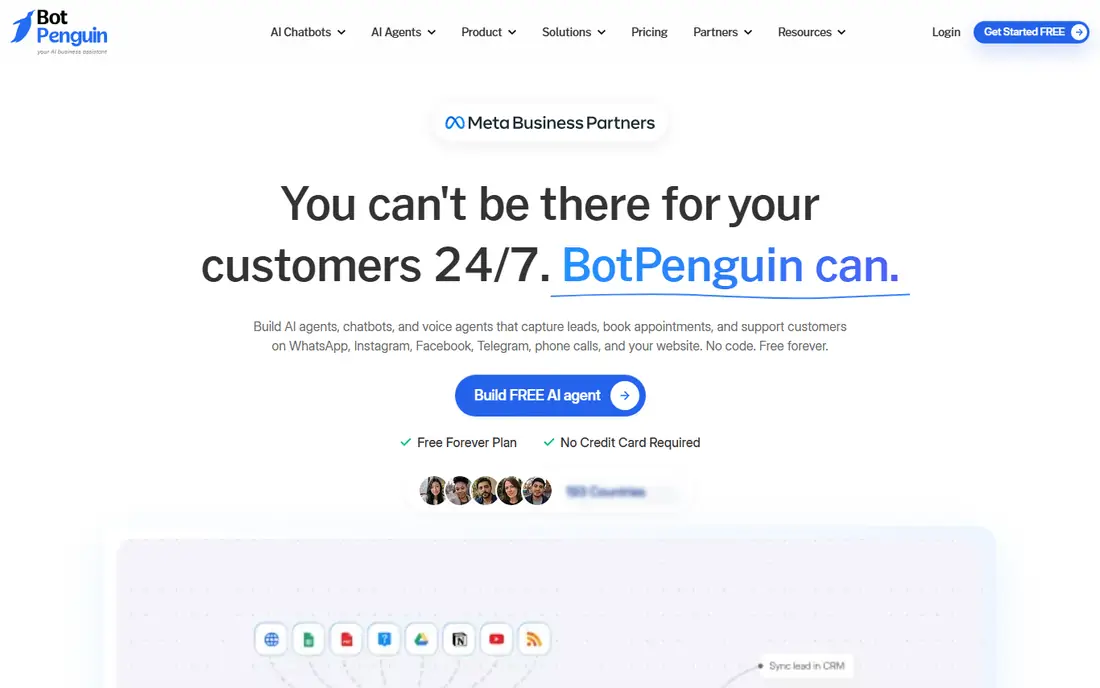 BotPenguin homepage