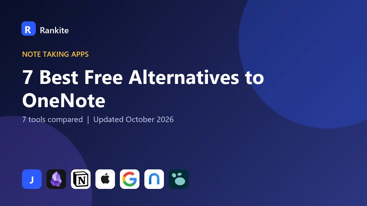 7 Best Free Alternatives to OneNote in 2026: 7 Tools Compared