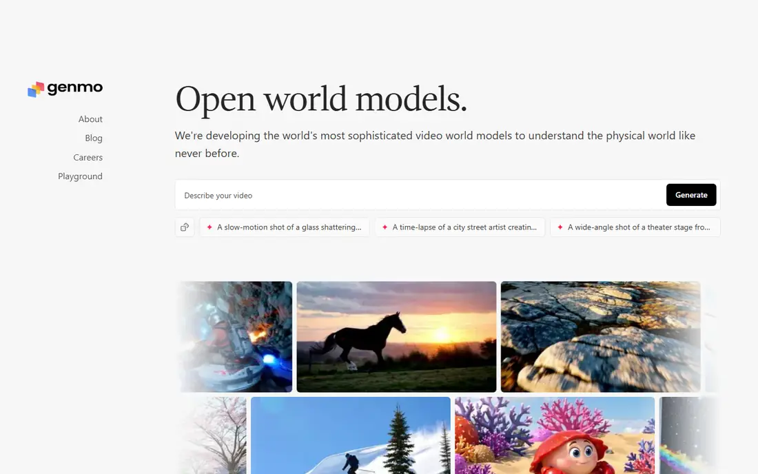 Genmo homepage