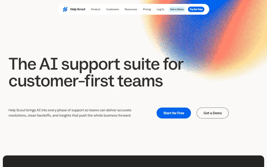Help Scout homepage