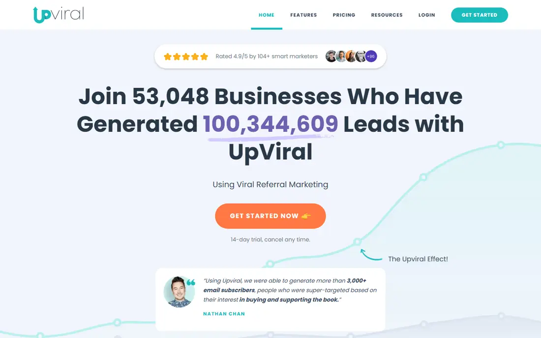 UpViral homepage