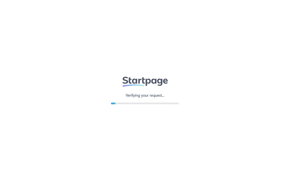 Startpage homepage