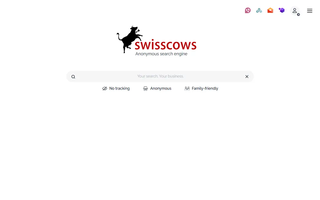Swisscows homepage