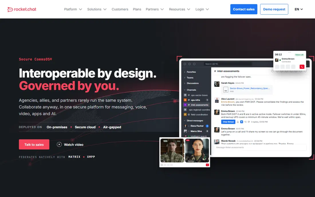 Rocket.Chat homepage