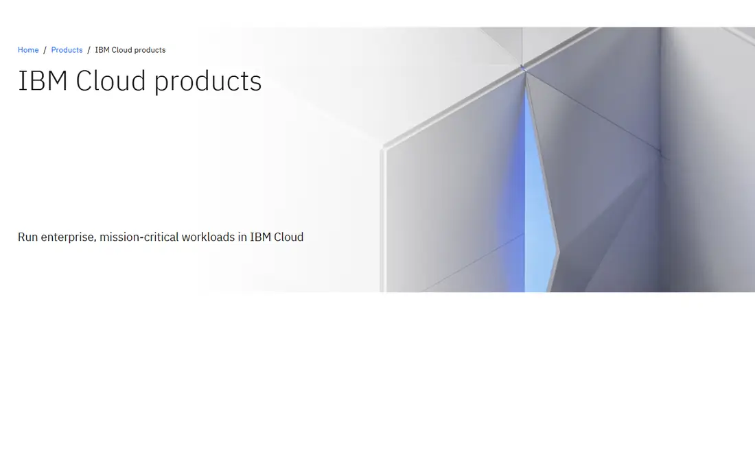 IBM Cloud homepage