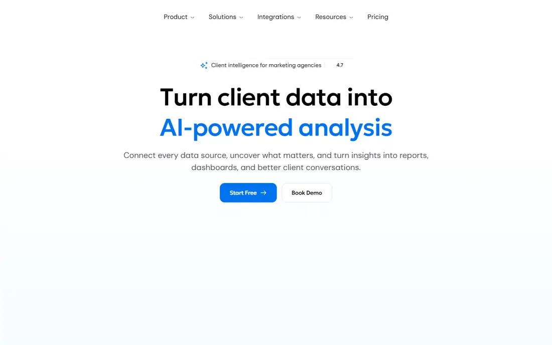 AgencyAnalytics homepage