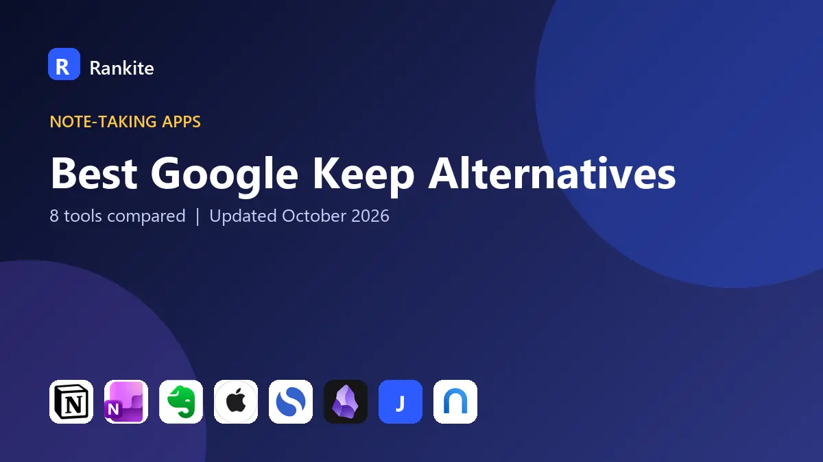 Best Google Keep Alternatives in 2026: 8 Note Apps Compared
