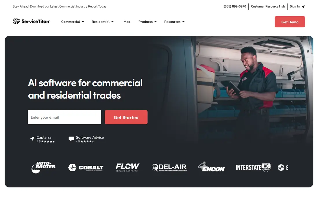 ServiceTitan homepage