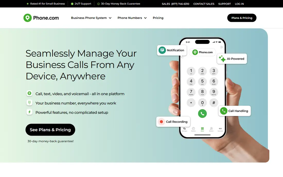 Phone.com homepage
