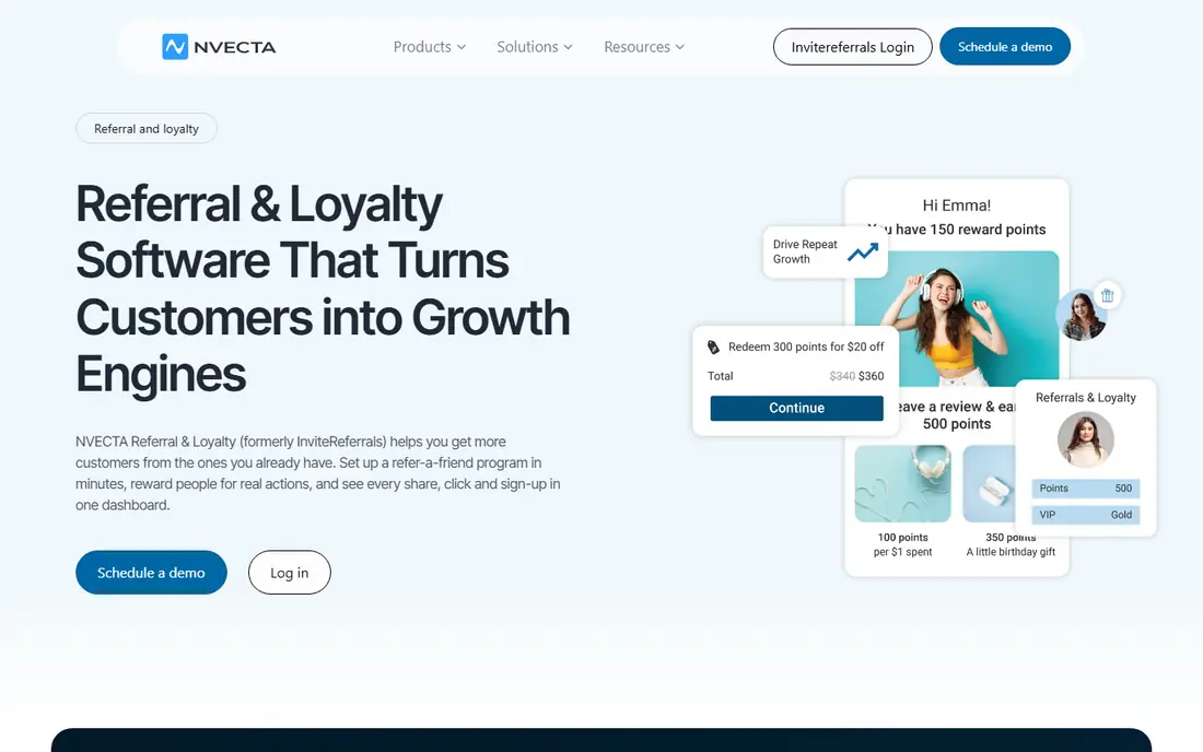 InviteReferrals (NVECTA) homepage