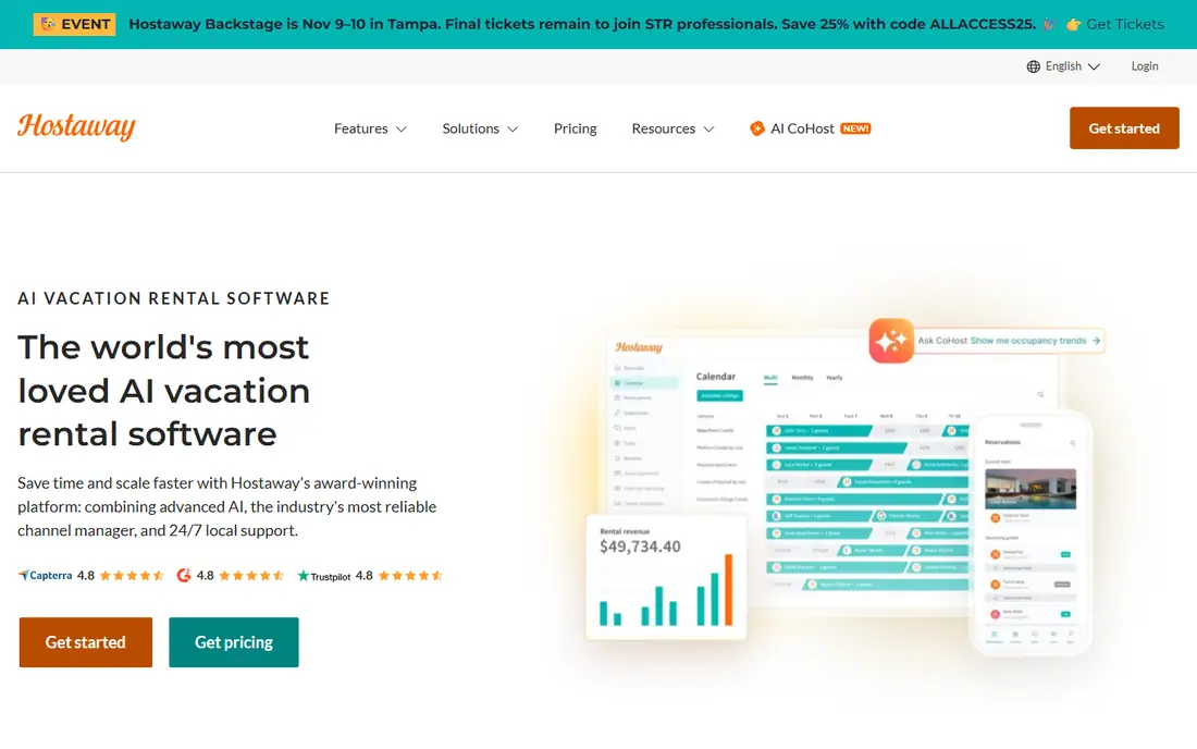 Hostaway homepage