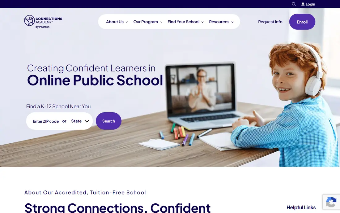 Connections Academy homepage