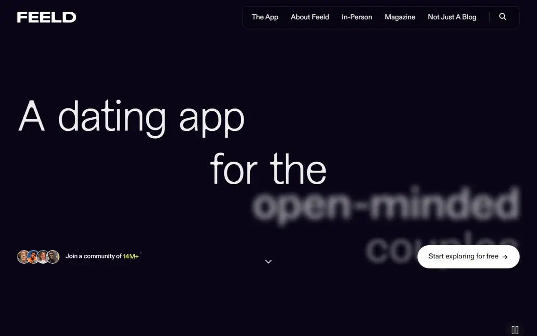 Feeld homepage